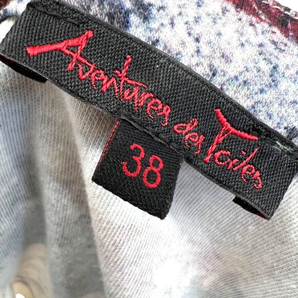 Aventures Des Toiles Abstract Patterned Cotton Cardigan Knit Top Size 38 US 8 - Picture 9 of 12